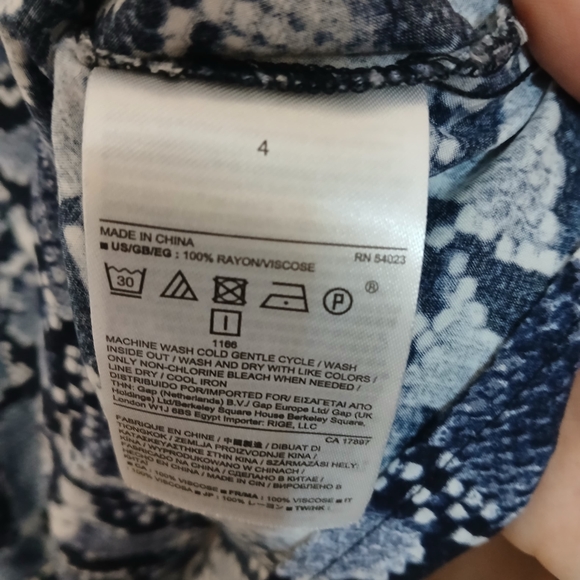 Banana Republic Navy and White Patterned Dress - Picture 4 of 5